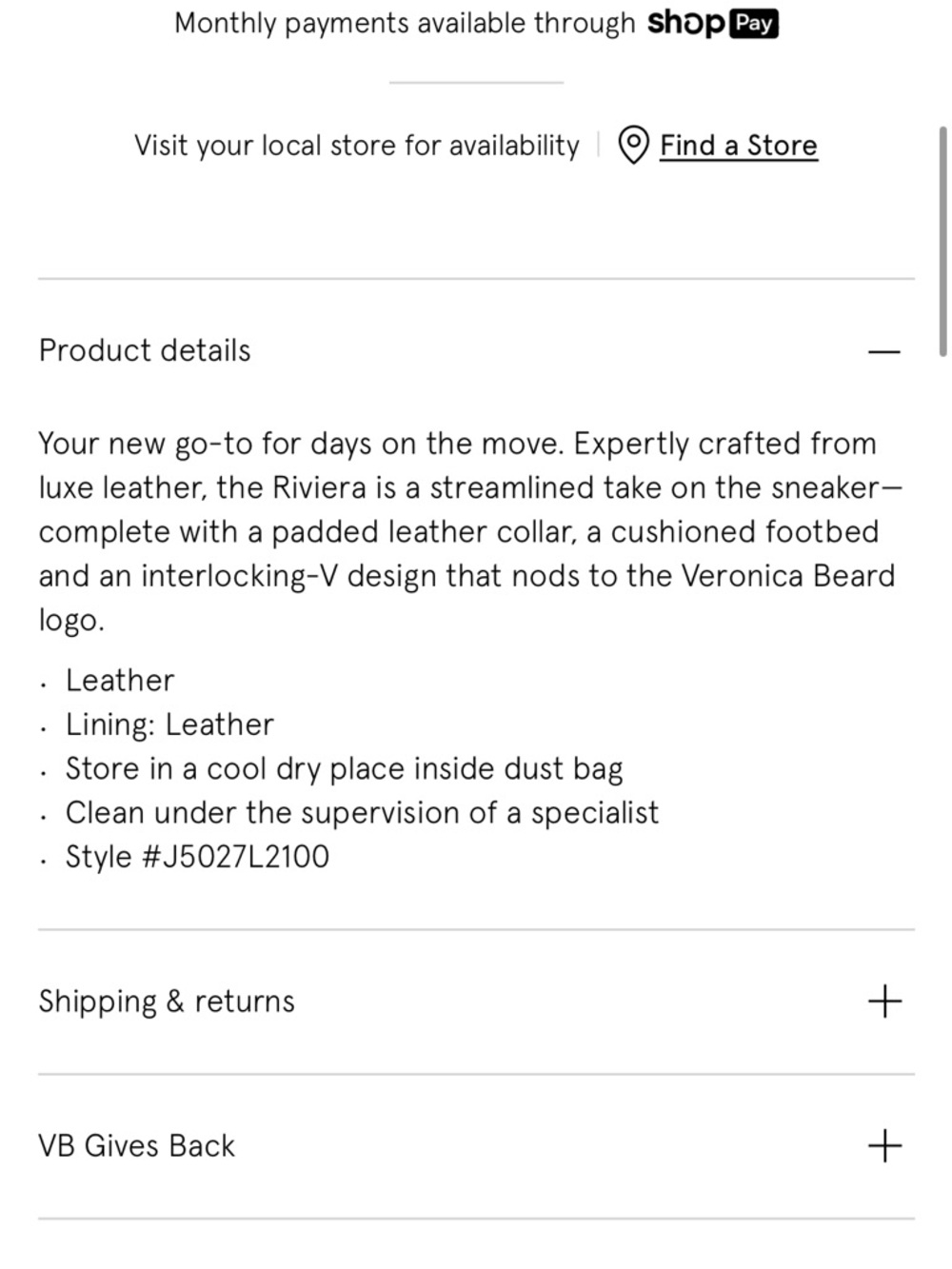 Veronica Beard Riviera Leather Sneaker - Coconut - Picture 5 of 9